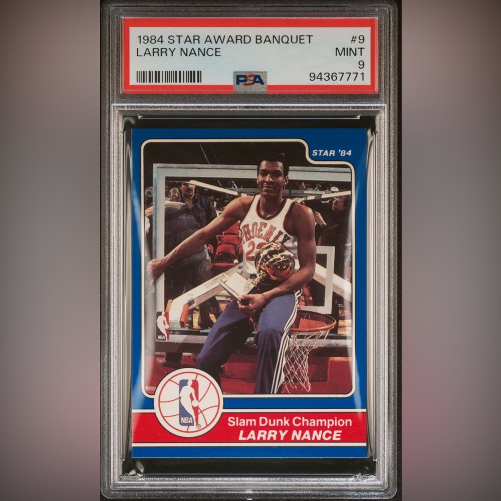 1984 Star Award Banquet Larry Nance Slam Dunk Champion #9 PSA 9  Phoenix